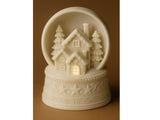 Maison de Noël pour bougie chauffe-plat – maison d'hiver dans une boule à neige