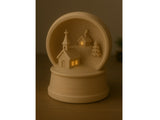Maison de Noël pour bougie chauffe-plat – village d'hiver avec église
