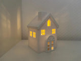 Maison de Noël pour bougie chauffe-plat – maison LED simple pour Noël