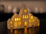 Maison de Noël pour bougie chauffe-plat – petite maison d'hiver décorative