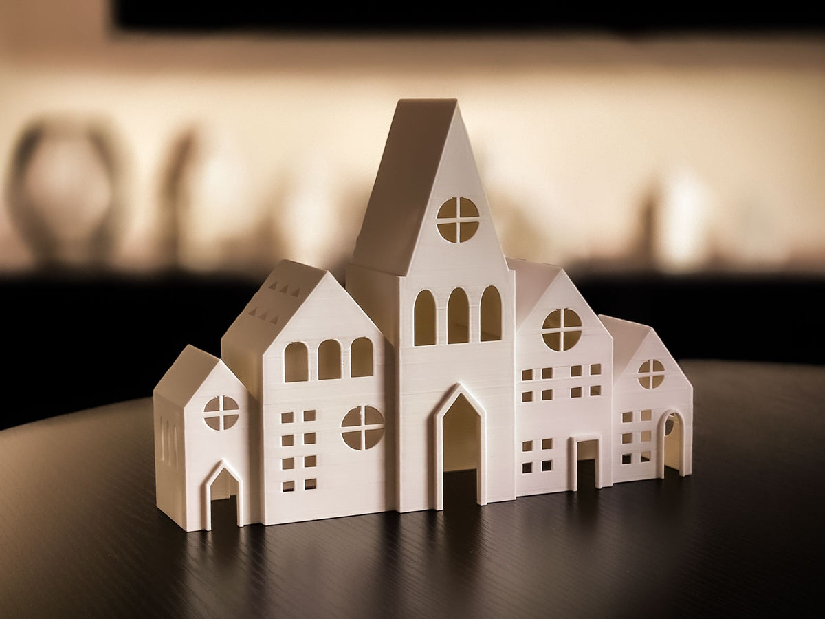 Maison de Noël pour bougie chauffe-plat – petite maison d'hiver décorative