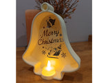 Cloche de Noël ajourée avec bougie LED