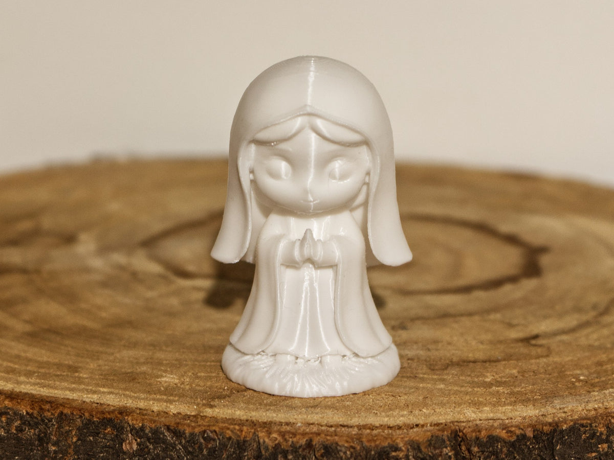 Figurine stylisée de la Vierge Marie pour crèche de Noël