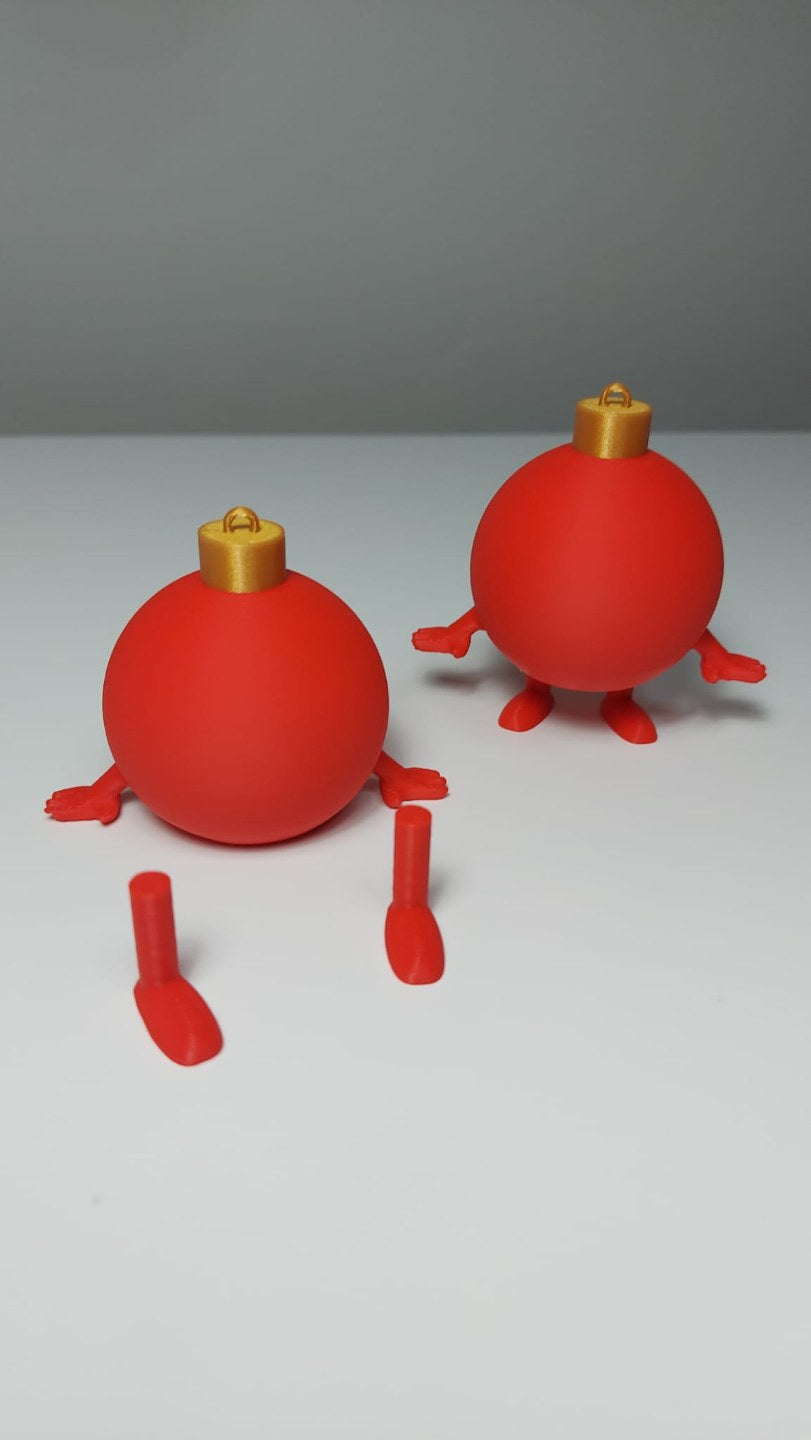 Figurine boule de Noël avec jambes et pieds