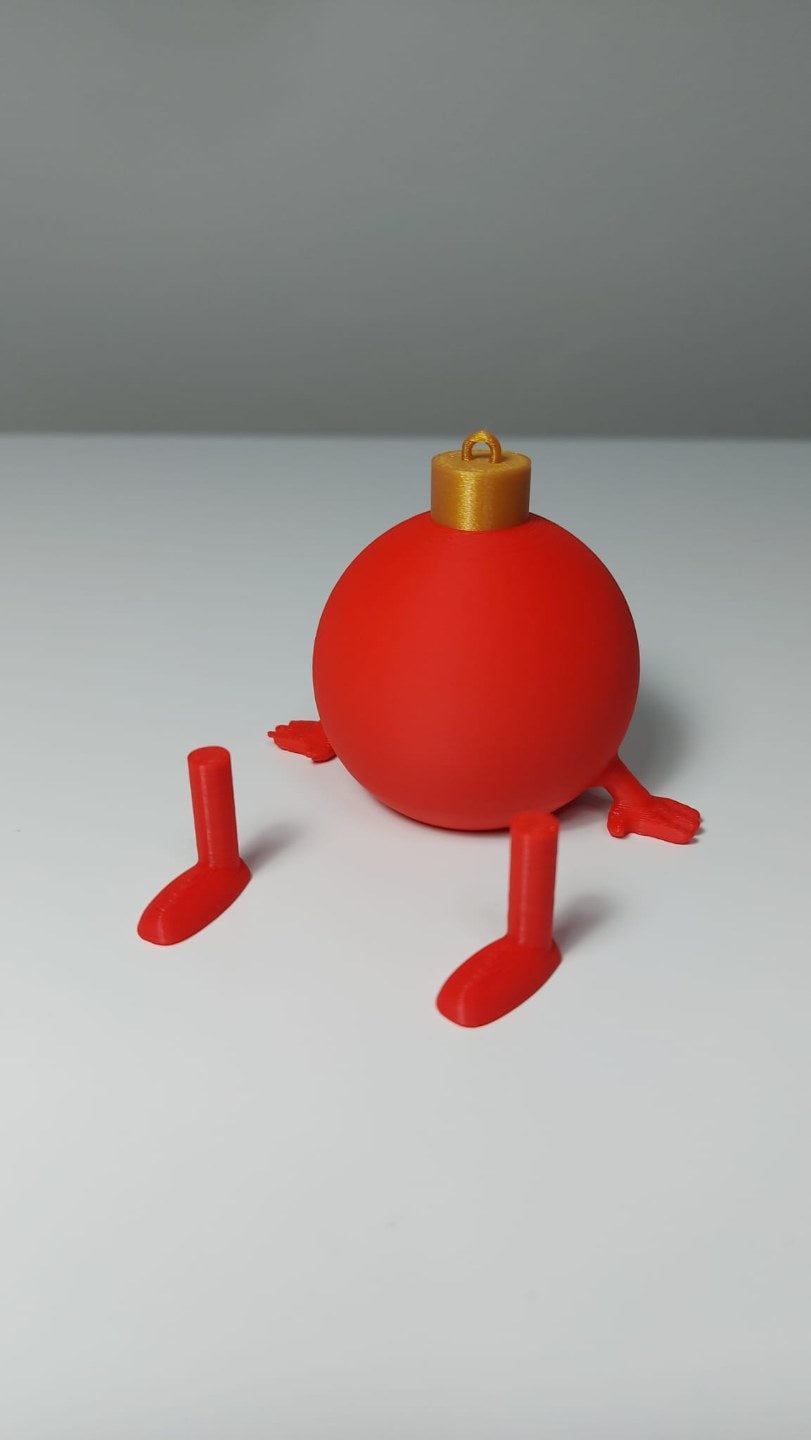 Figurine boule de Noël avec jambes et pieds