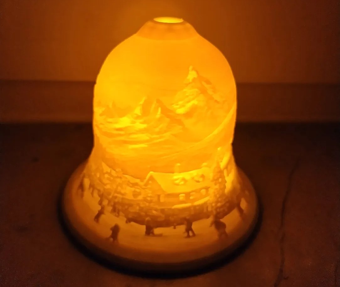 Lanterne de Noël à motif lithophane