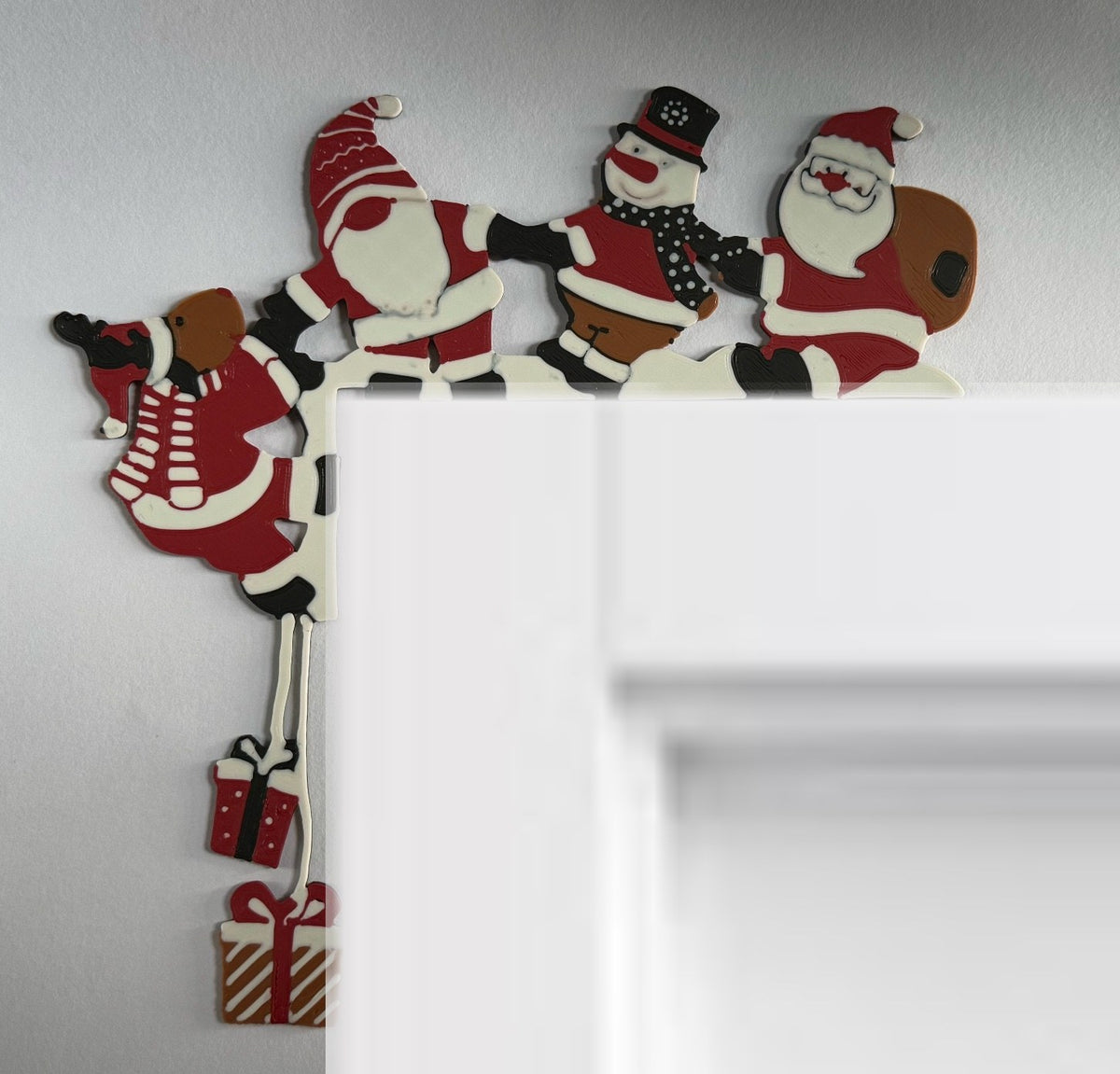 Père Noël en décoration d'angle de porte