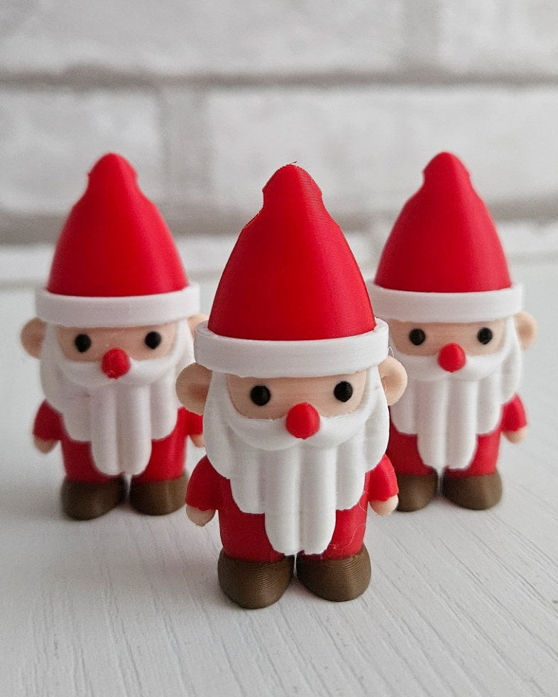 Joli Père Noël en porte-clés avec trou dans le bonnet