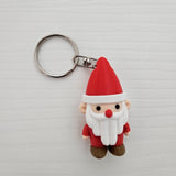 Joli Père Noël en porte-clés avec trou dans le bonnet