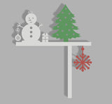 Décoration de Noël pour l'angle d'un encadrement de porte
