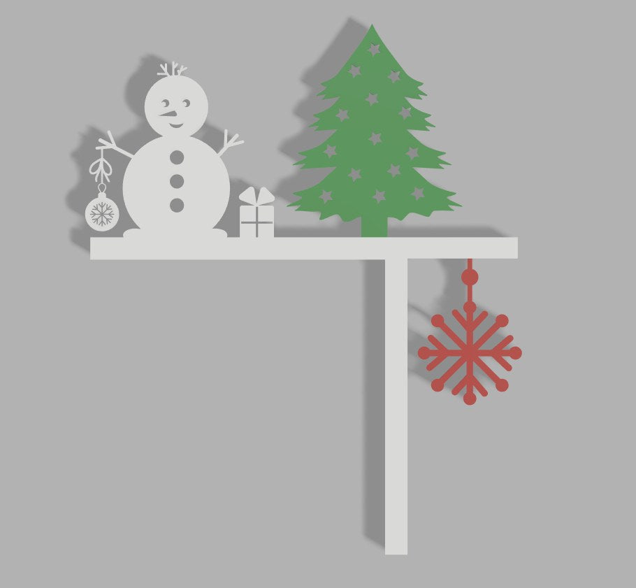 Décoration de Noël pour l'angle d'un encadrement de porte