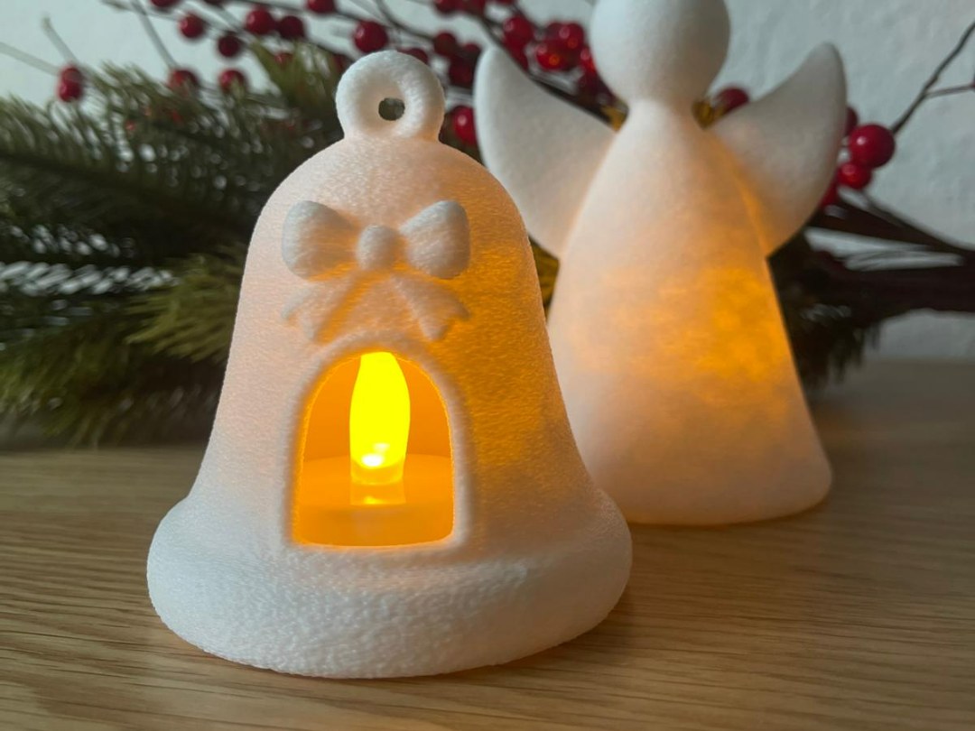 Cloche de Noël pour bougie LED – décoration d'hiver