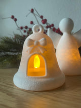 Cloche de Noël pour bougie LED – décoration d'hiver