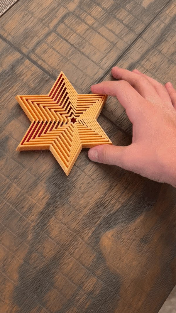 Étoile de Noël pliable à six branches en plusieurs couleurs