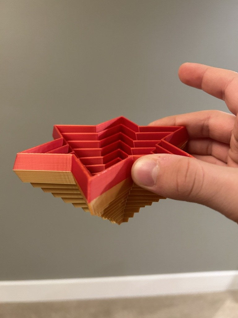 Étoile de Noël pliable à six branches en plusieurs couleurs