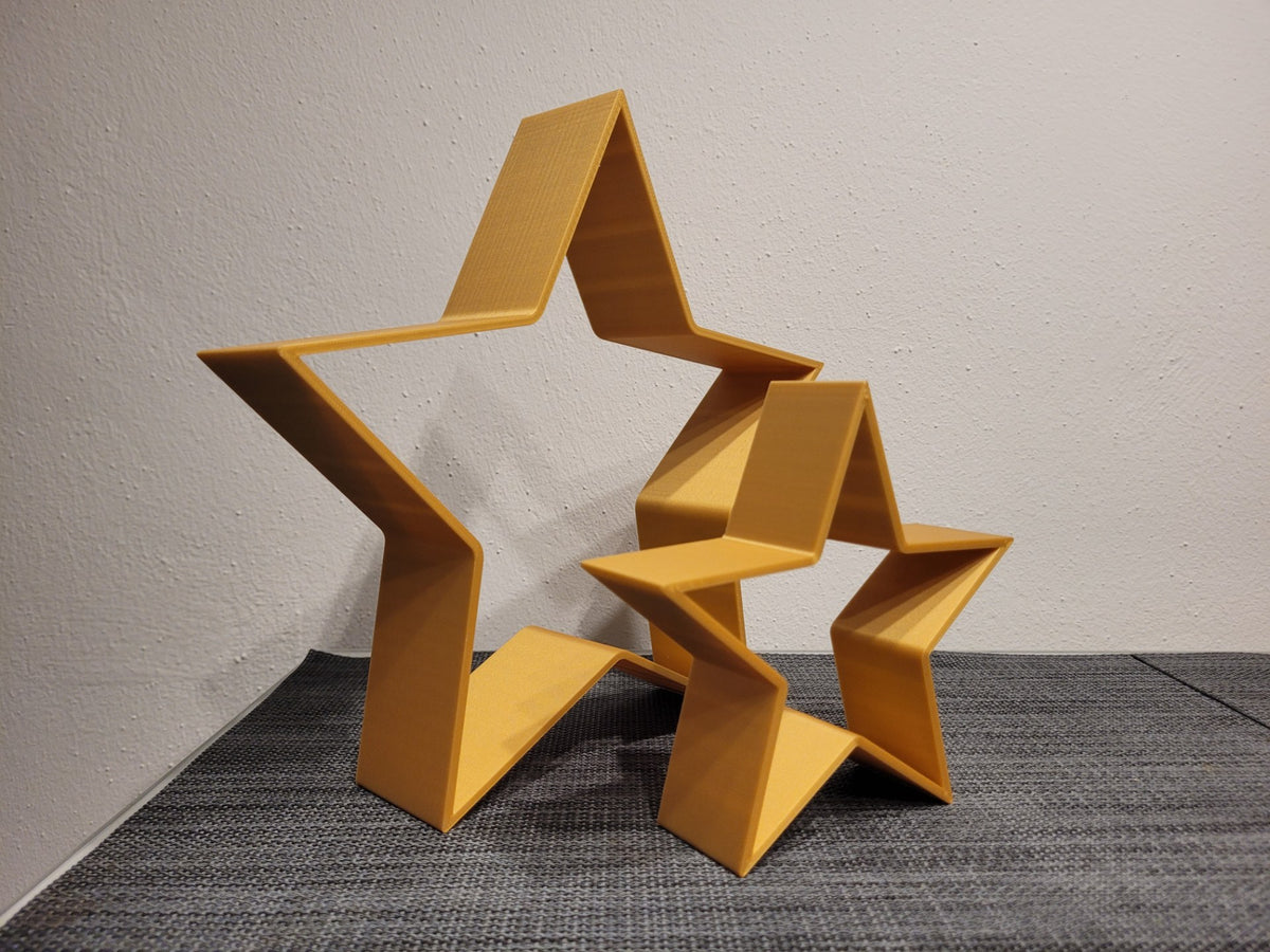 Lot de 3 étoiles décoratives de différentes tailles