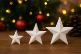 Trois étoiles de Noël de 3, 4 et 5 cm