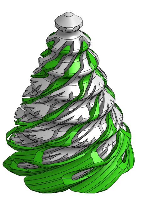 Jouet antistress sapin en spirale en forme de flocon de neige et de sapin