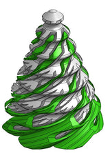 Jouet antistress sapin en spirale en forme de flocon de neige et de sapin