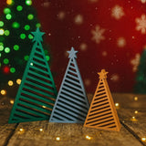Figurine de sapin de Noël au design géométrique, 3 tailles