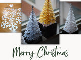 Figurine de sapin de Noël en flocons de neige avec étoile