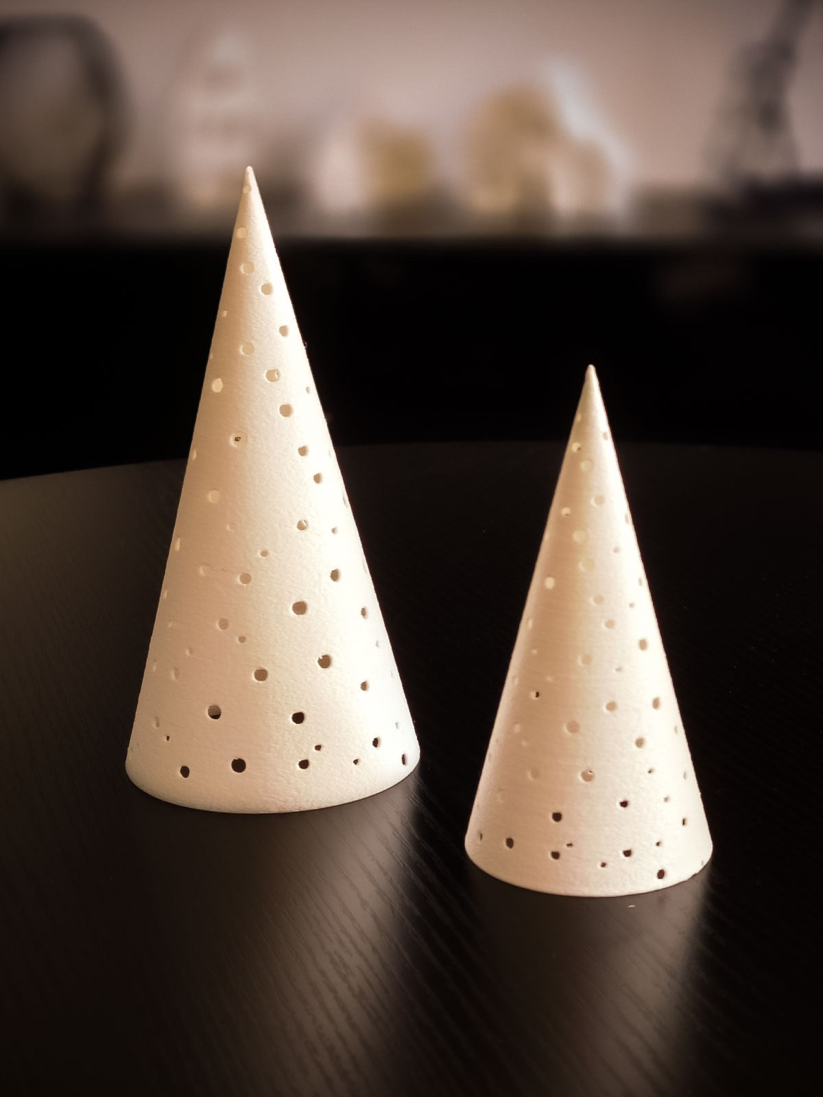 Sapin de Noël pour bougie LED avec ouvertures lumineuses