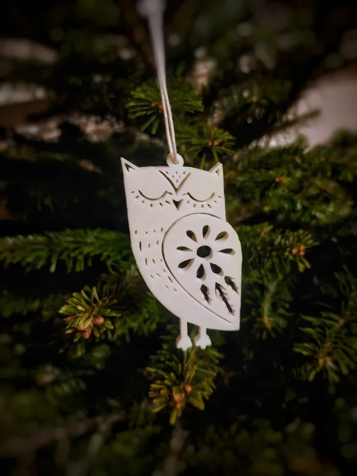 Huit décorations de sapin en forme d'animaux