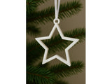 Étoile minimaliste en décoration de sapin avec œillet de suspension