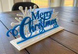 Plaque Merry Christmas – décoration de Noël à poser en 3 parties