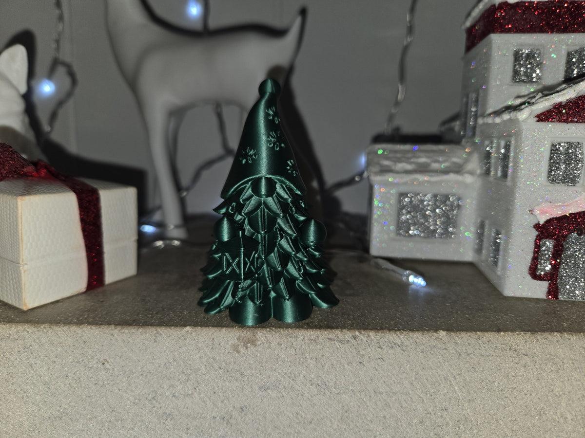 Figurine de lutin en forme de sapin – adorable lutin-sapin