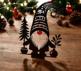 Figurine plate de lutin de Noël sur pied