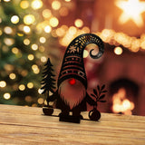 Figurine plate de lutin de Noël sur pied