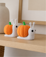 Figurine escargot citrouille – décoration d'Halloween