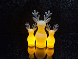 Figurine de renne à surface texturée et bougie LED