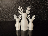 Figurine de renne à surface texturée et bougie LED