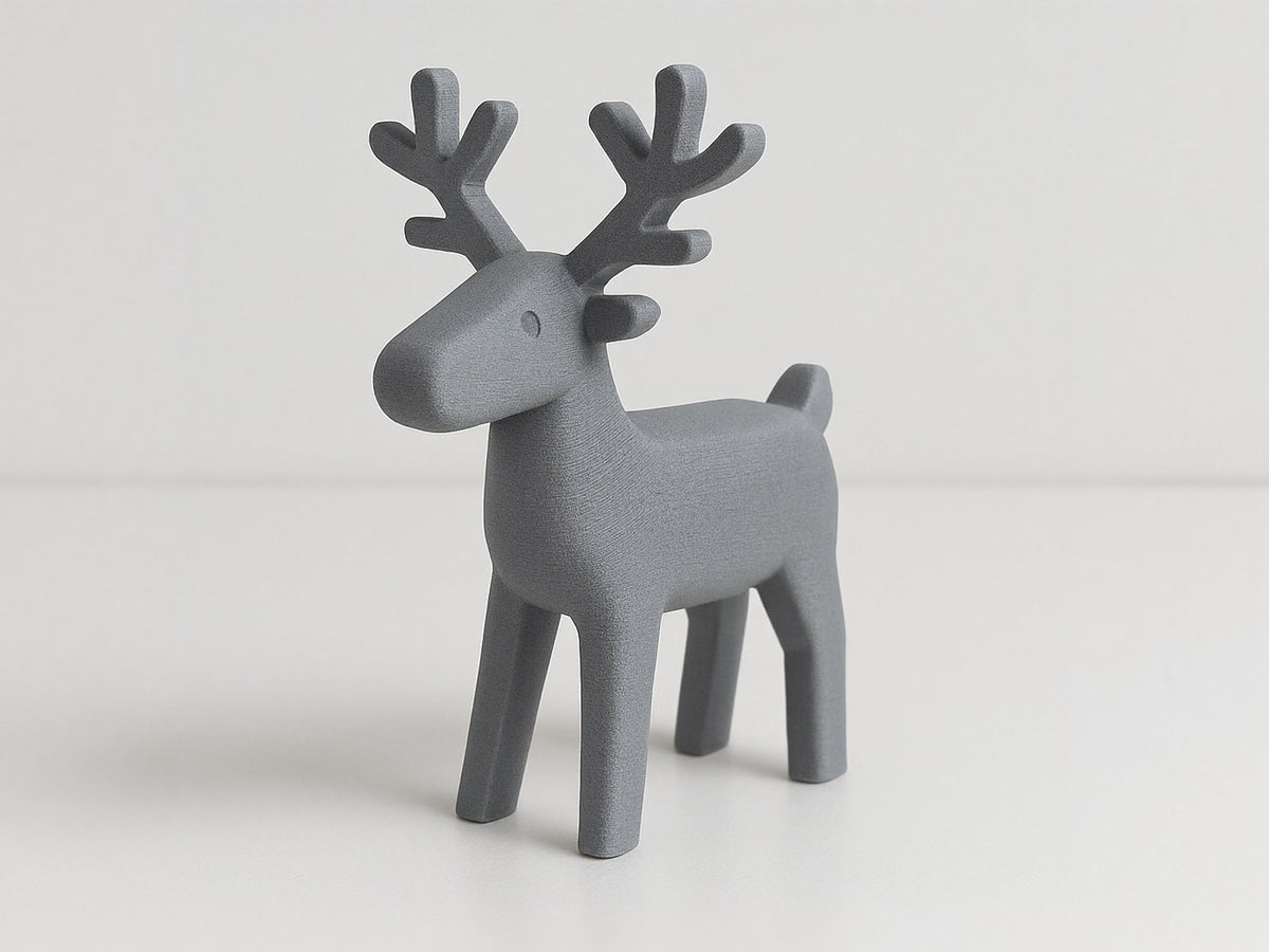 Figurine de renne minimaliste aux lignes épurées