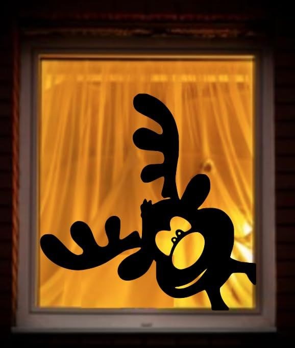 Figurine de renne pour la fenêtre – décoration de Noël