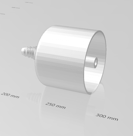 Bouchon PVC 2" avec adaptateur pour tuyau en silicone de 10 mm