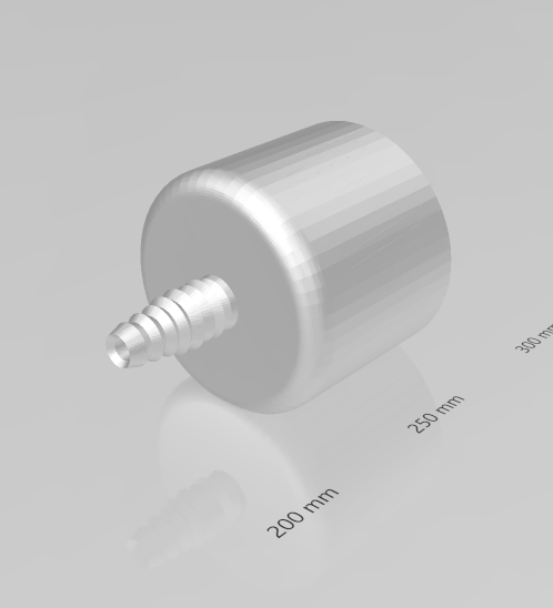 Bouchon PVC 2" avec adaptateur pour tuyau en silicone de 10 mm