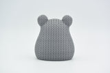 Détail de texture du hamster façon tricot au motif de mailles crochetées serré sur le dos