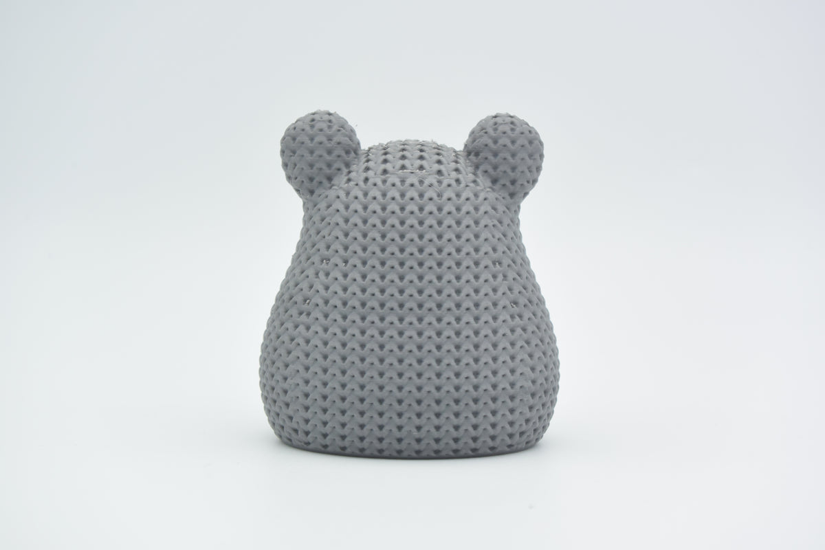Détail de texture du hamster façon tricot au motif de mailles crochetées serré sur le dos