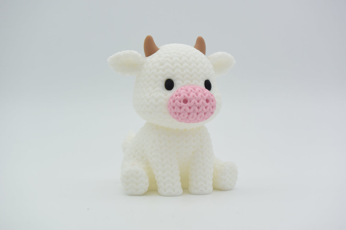 Détail de texture de la vache façon tricot au motif tissé serré