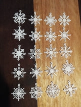 Lot de 20 flocons de neige différents