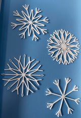 Lot de 4 flocons de neige à suspendre