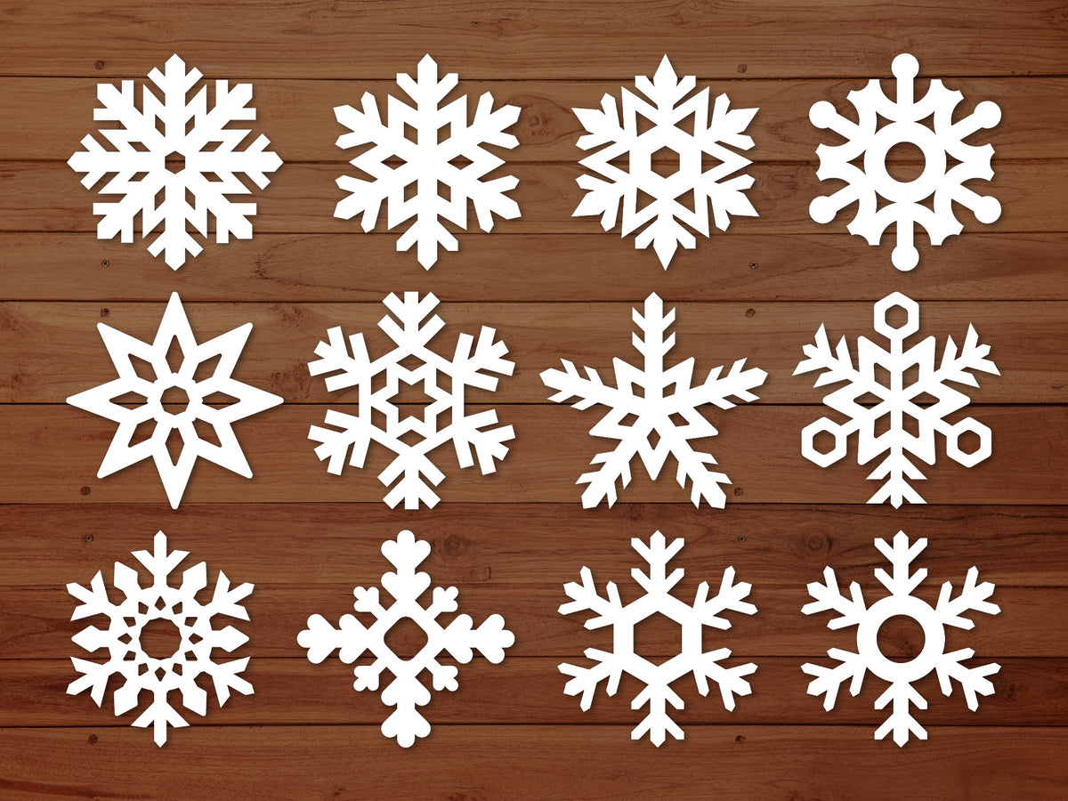 Flocons de neige décoratifs – lot de 12 pour le sapin