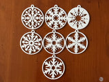 Flocons de neige pour le sapin, assortiment de flocons