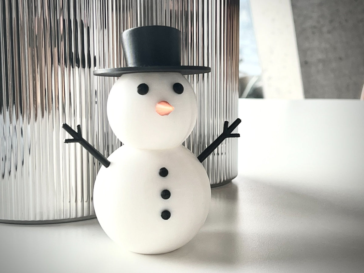 Figurine bonhomme de neige multicolore – décoration de Noël
