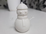 Figurine de bonhomme de neige souriant minimaliste
