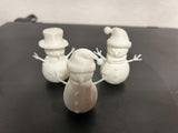 Lot de 3 jolies figurines bonshommes de neige