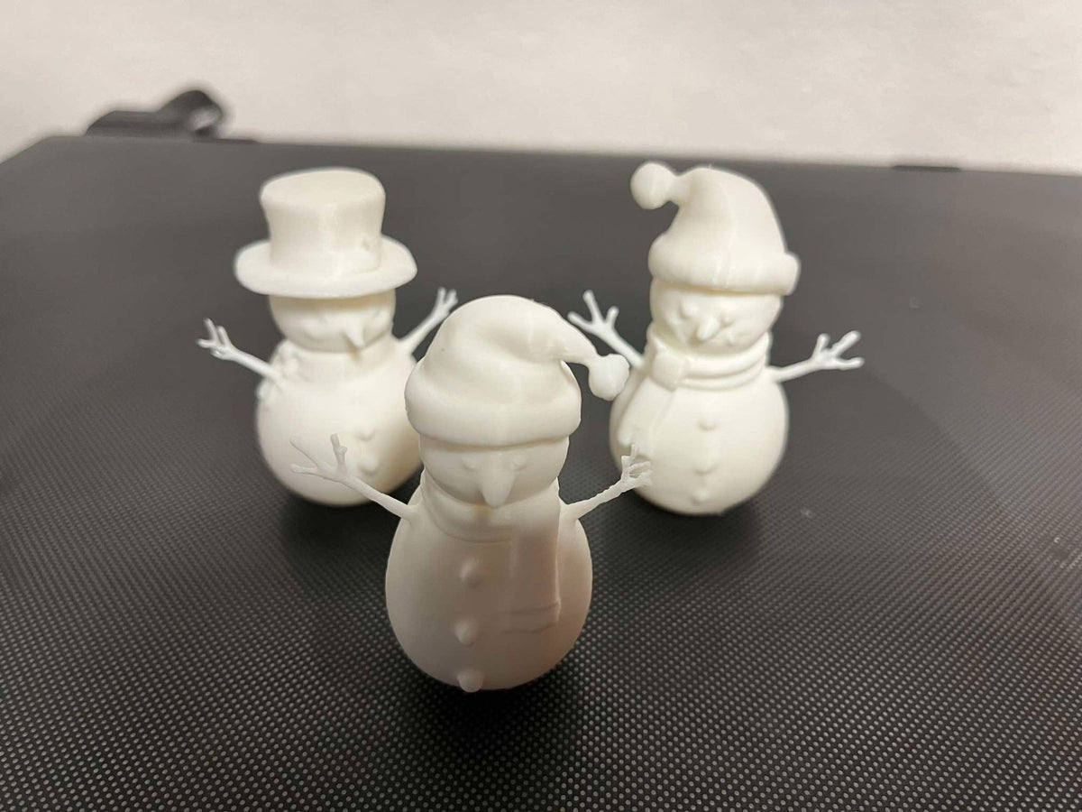 Lot de 3 jolies figurines bonshommes de neige